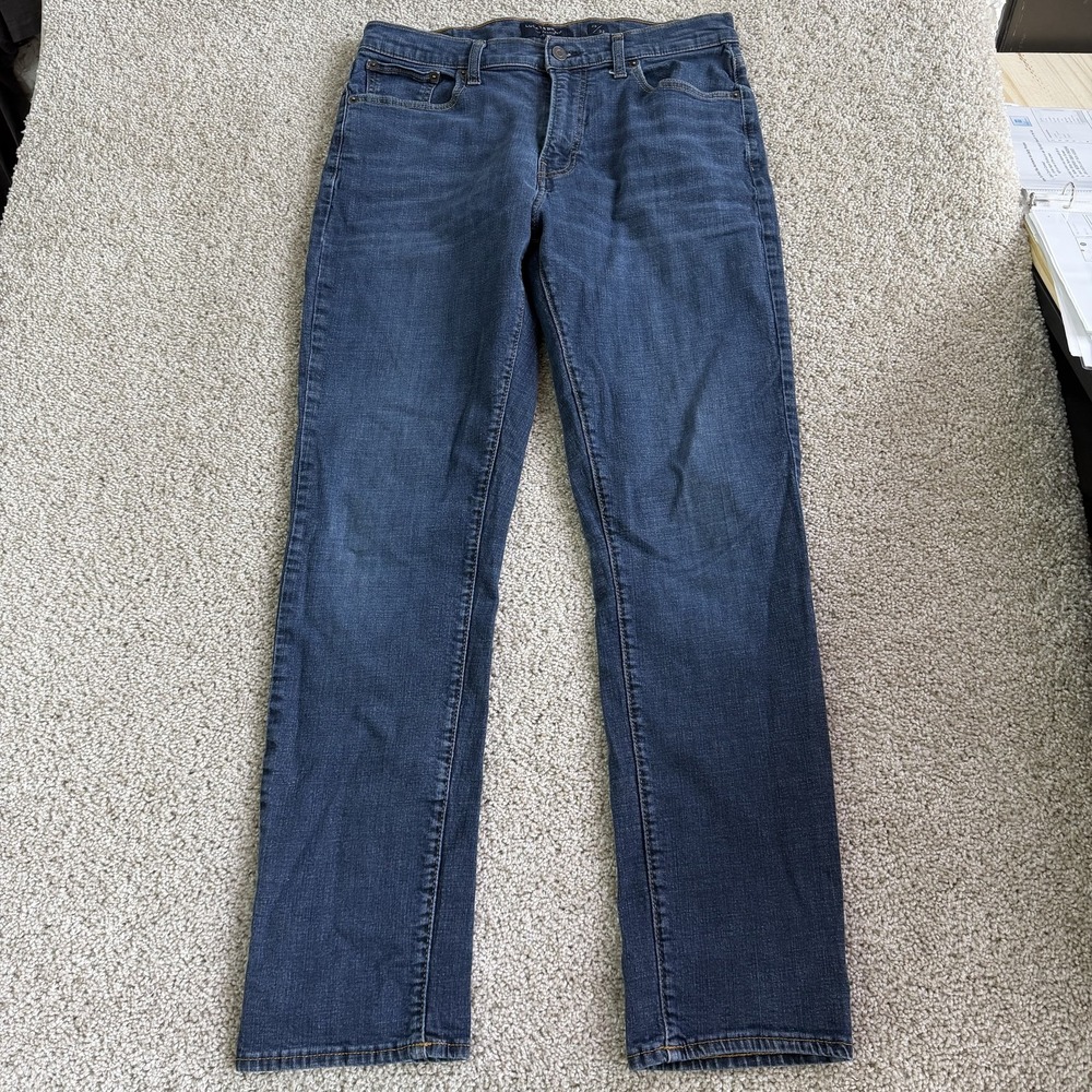 Lucky Brand 410 Athletic Slim Jeans Mens 33x32 Medium Wash Blue Denim Tapered